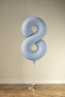 ''8'' számú fóliás léggömb, 86cm, ködkék