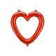 Szív alakú fólia lufi, 86x83,5 cm, piros