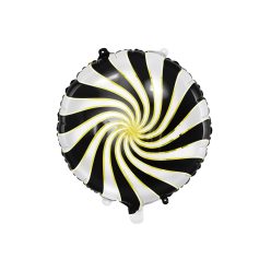 Candy fólia lufi, 35 cm, fekete