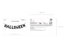 Foil balloon Halloween, 280x46 cm, black