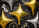 Fólia lufi 4 pontos Star, 45 cm, ezüst