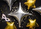 Fólia lufi 4 pontos Star, 45 cm, ezüst