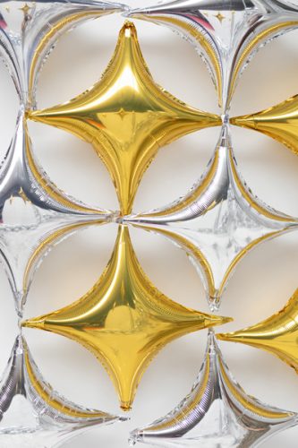 Fólia lufi 4 pontos csillag, 45 cm, arany