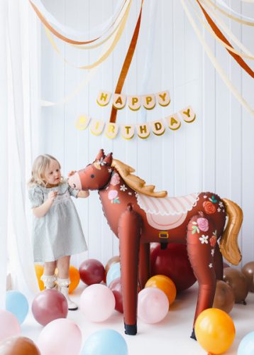 Foil balloon horse, 110 x 126 cm, mix