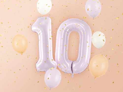 Foil Balloon Number ''0'', 72cm, purple