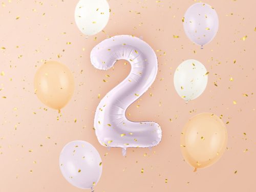 Foil Balloon Number ''2'', 72cm, purple