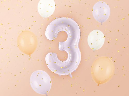 Foil Balloon Number ''3'', 72cm, purple