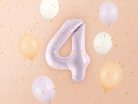 Foil Balloon Number ''4'', 72cm, purple