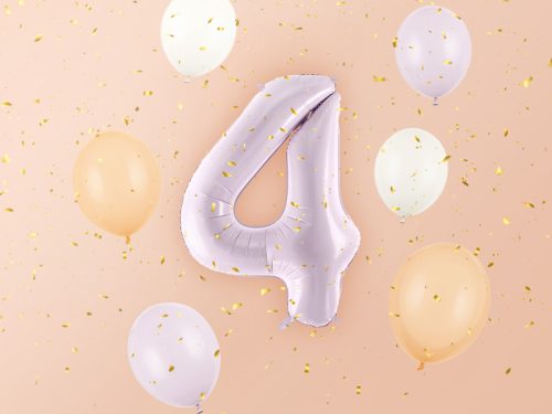 Foil Balloon Number ''4'', 72cm, purple