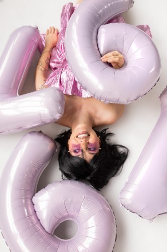 Foil Balloon Number ''4'', 72cm, purple