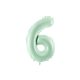 Foil Balloon Number ''6'', 72cm, green