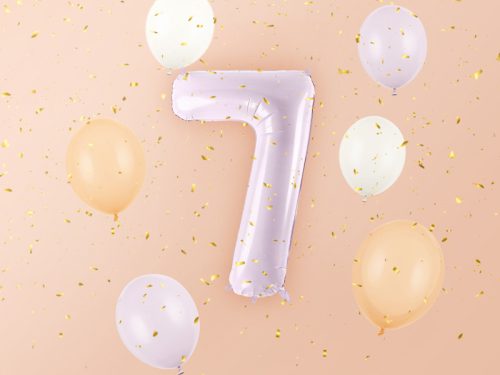 Foil Balloon Number ''7'', 72cm, purple
