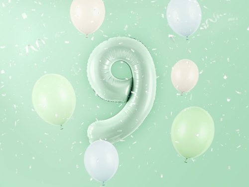 Foil Balloon Number ''9'', 72cm, green