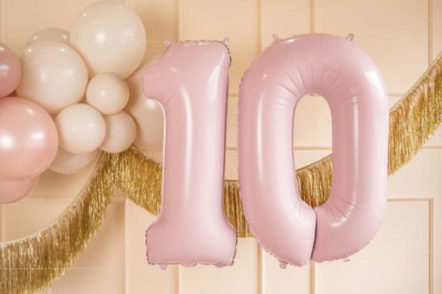 Fólia léggömb ''0'',72cm, világos rózsaszín