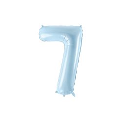   ''7'' számú fóliás léggömb, 72cm, világoskék