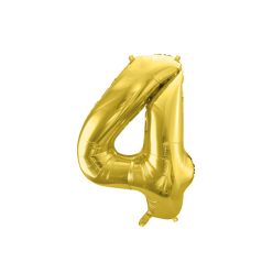   ''4'' számú fólia lufi, 72 cm, világos arany