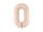Foil Balloon Number ''0'', 72cm, dark beige
