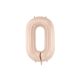 Foil Balloon Number ''0'', 72cm, dark beige