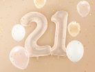 Foil Balloon Number ''2'', 72cm, dark beige
