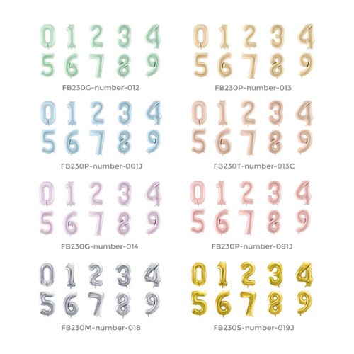 Foil Balloon Number ''2'', 72cm, dark beige