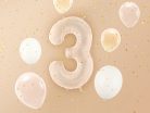 Foil Balloon Number ''3'', 72cm, dark beige
