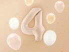 Foil Balloon Number ''4'', 72cm, dark beige