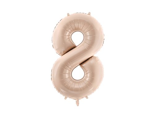 Foil Balloon Number ''8'', 72cm, dark beige