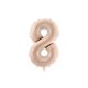 Foil Balloon Number ''8'', 72cm, dark beige