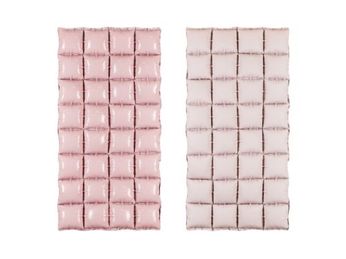 Foil balloon curtain double-sided, light pink, 55 x 110 cm