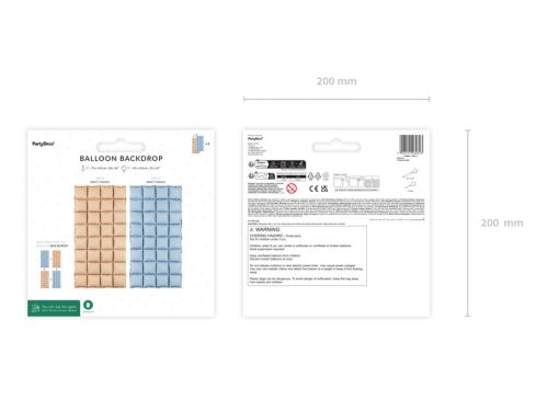 Fólia léggömbfüggöny kétoldalas, bézs-kék, 55 x 110 cm