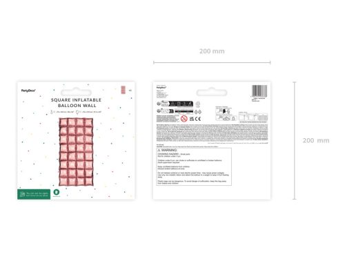 Fólia léggömbfüggöny, Rose Gold, 72x143 cm