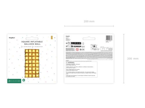 Fólia léggömbfüggöny, Arany, 72x143 cm