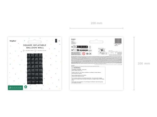 Fólia léggömbfüggöny, Fekete 72x143 cm