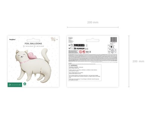 Fóliás léggömb cica, 83 x 77 cm