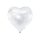 Foil Balloon Heart, 61cm, white