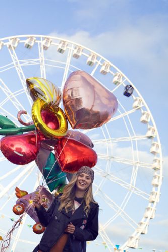 Fólia léggömb szív, 61 cm, rózsaszín arany