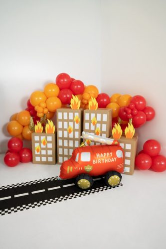 Foil balloon Fire truck, mix, 67x53 cm