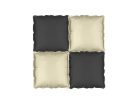 Foil balloon curtain double-sided Square, black-beige, 35 x 35 cm (1 pkt / 4 pc.)