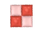 Foil balloon curtain double-sided Square, pink-red, 35 x 35 cm (1 pkt / 4 pc.)