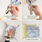 Foil balloon curtain double-sided Square, pink-red, 35 x 35 cm (1 pkt / 4 pc.)