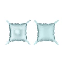   Foil balloon curtain double-sided Square, misty blue, 35 x 35 cm (1 pkt / 4 pc.)