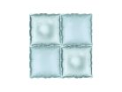 Foil balloon curtain double-sided Square, misty blue, 35 x 35 cm (1 pkt / 4 pc.)