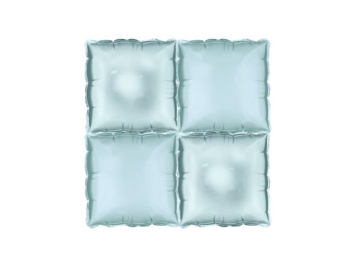 Foil balloon curtain double-sided Square, misty blue, 35 x 35 cm (1 pkt / 4 pc.)