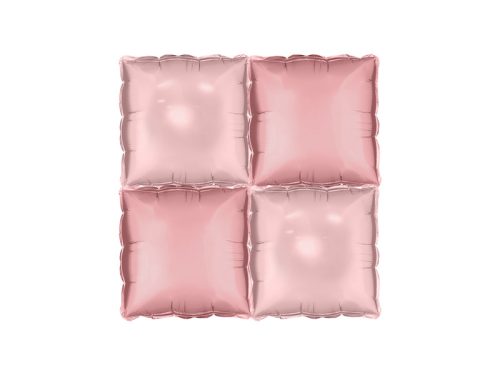 Foil balloon curtain double-sided Square, dusty rose, 35 x 35 cm (1 pkt / 4 pc.)