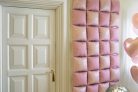 Foil balloon curtain double-sided Square, dusty rose, 35 x 35 cm (1 pkt / 4 pc.)