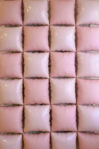 Foil balloon curtain double-sided Square, dusty rose, 35 x 35 cm (1 pkt / 4 pc.)