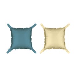   Foil balloon curtain double-sided Square, biege-navy blue, 35 x 35 cm (1 pkt / 4 pc.)