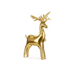 Standing foil balloon Reindeer, 63 x 51 cm, gold