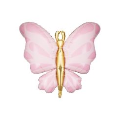Foil Balloon Butterfly, 69x69 cm, pink