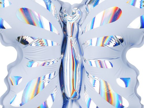 Fóliás lufi koszorús pillangókhoz, mix, 19x23 cm (1 pkt / 3 db.)